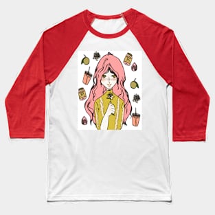 girly, curvy, cute, winter t-shirt collection Baseball T-Shirt